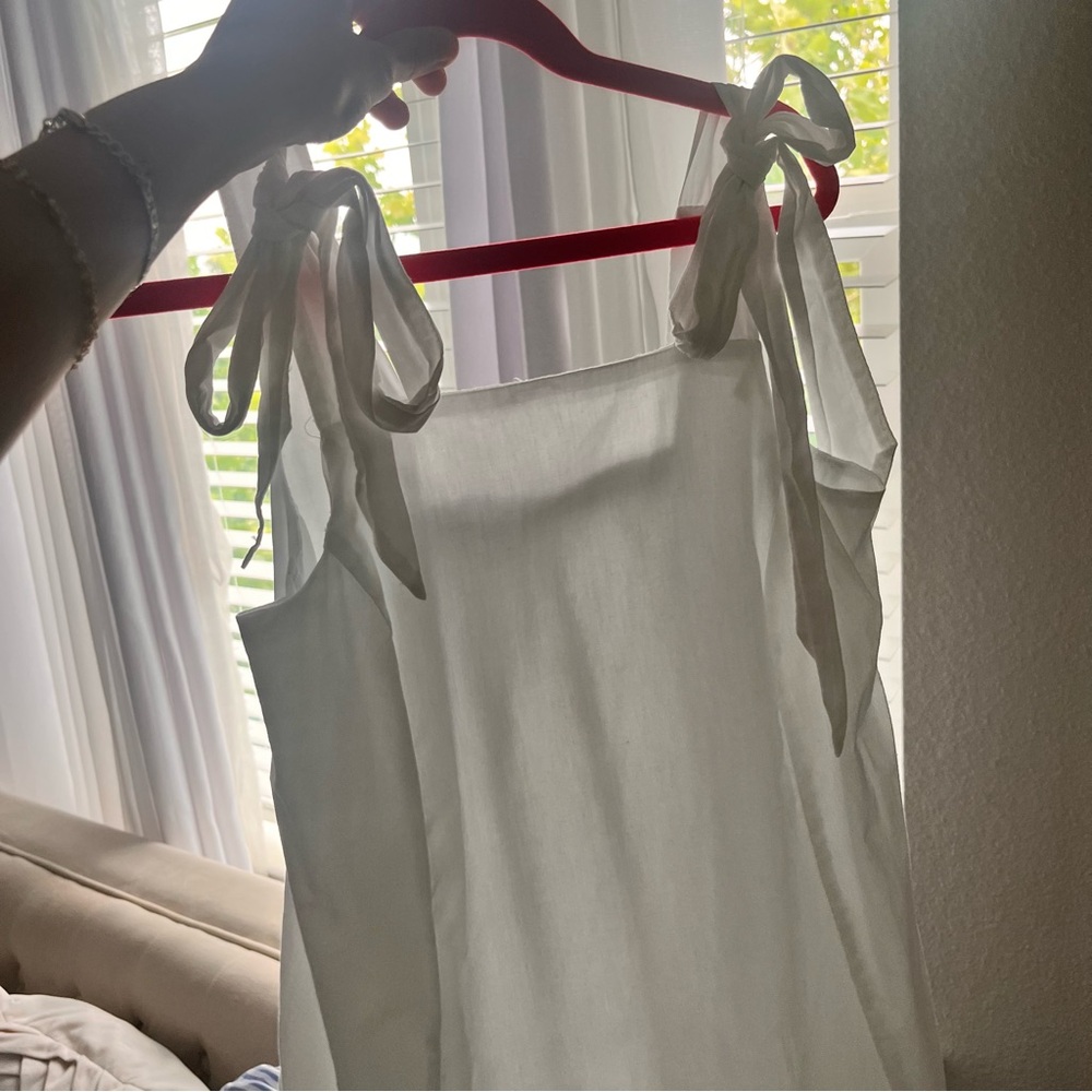 pocketed smock tie apron (mini) dress